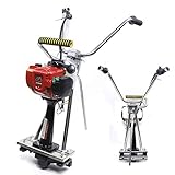 4-Stroke Petrol Concrete Vibrator 35.8cc Screed Gasoline Engine Screed & Leveling Machine Red Floor Vibration Leveling Machine Emergency Stop for Construction, Bridges, Floor