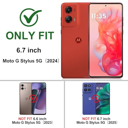 Gritup for Motorola Moto G Stylus 5G 2024 Case: G Stylus 2024 Case with Screen Protector*2 [Magnetic Stand] [Slide Camera Cover] Shock Proof Military-Grade para G Stylus-5G-2024 White+Black - image 2