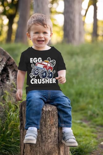 Image of DDSOL Toddler Easter Day Clothing Sets Bunny Easter Egg Monster Truck Kids Causal Outfit Sets 2 Pieces 2-7 Year