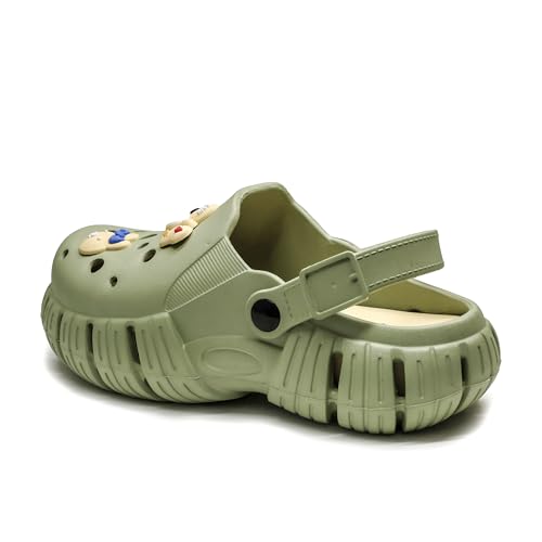 Image of ASIAN INDIGO-10 Stylish Women Clogs | Ultra-Light, Breathable & Comfortable Slip-Ons with Cute 3D Stickers