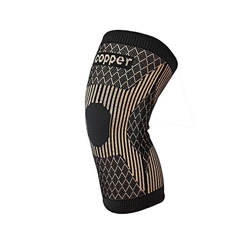 Copper Knee Brace -Copper Knee Sleeve Compression for Sports,Workout,Arthritis Pain Relief and Support-Single (XXL)