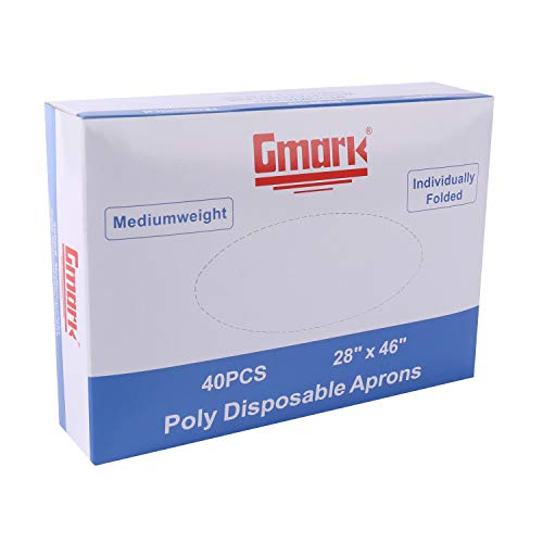 Gmark Poly Apron Individual Wrapped, Disposable PE Waterproof, Food, Cooking 100pcs GM0002 - Thumbnail 3