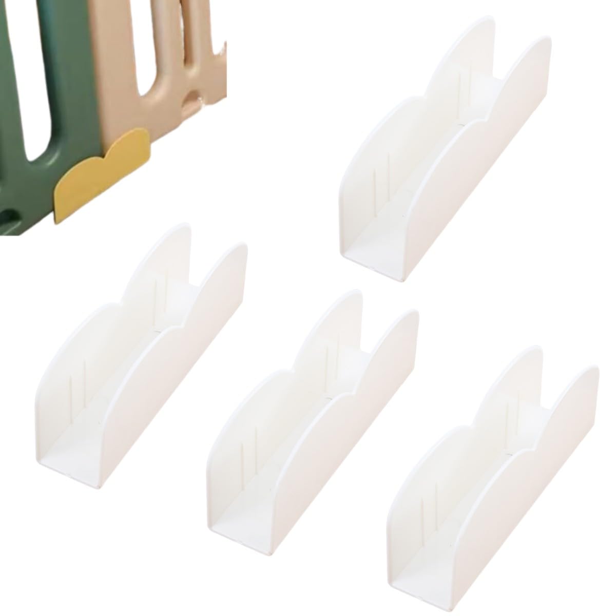 Tiuyii 4Pcs Playpen Stabilizer Anti Slip Playpen Accessories Replacement Playpen Gate Support Feet Anti Collapse Safety Baffle Playpen Fixer For Home