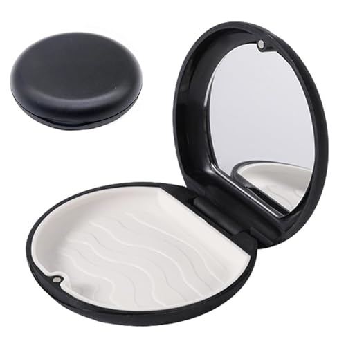 人工歯箱 | 入れ歯ケース 入れ歯ボックス 男性用 | ミラー付き 入れ歯容器 口ガード用 キャンプ 外出 出張