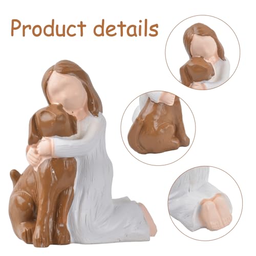 Hund Engel Figur,Engelsfiguren für Hunde,Hunde-Gedenk Geschenke, Haustierverlust Geschenke,Hundeliebhaber Geschenke,Geschenk zum Verlust eines Hundes,Handbemalte Hunde Engel Figuren für Hundeliebhaber