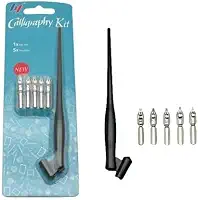 Kit Cabo Oblíquo Para Caligrafia Artística + 5 Bicos De Pena