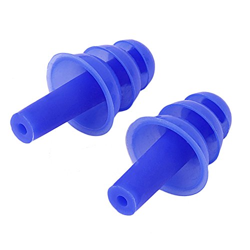 Lullies Reusable Ear Plugs for Sleeping — 2 Pairs (SkyBlue and Volcano) Noise Cancelling Silicone Earplugs