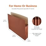 Amazon Basics Expanding File Folder Organizer with Pockets, Letter Size, 3.5-Inch Expansion, Accordion Style, Large Capacity Document Storage, Brown, 25-Pack - Image 2