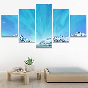 SIGNWIN 5 Panel Canvas Wall Art Astronomy &...