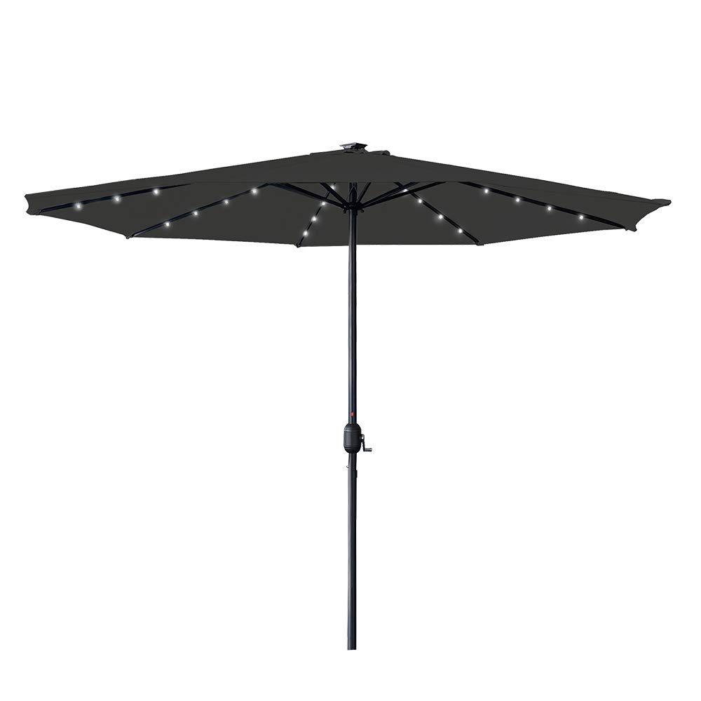 UISEBRT Parasol en aluminium inclinable avec manivelle Protection UV 40+