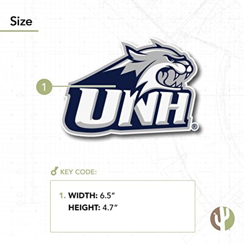 Calcomanía UNH Wildcats soluciona la decoración de tu coche con vinilo resistente 3