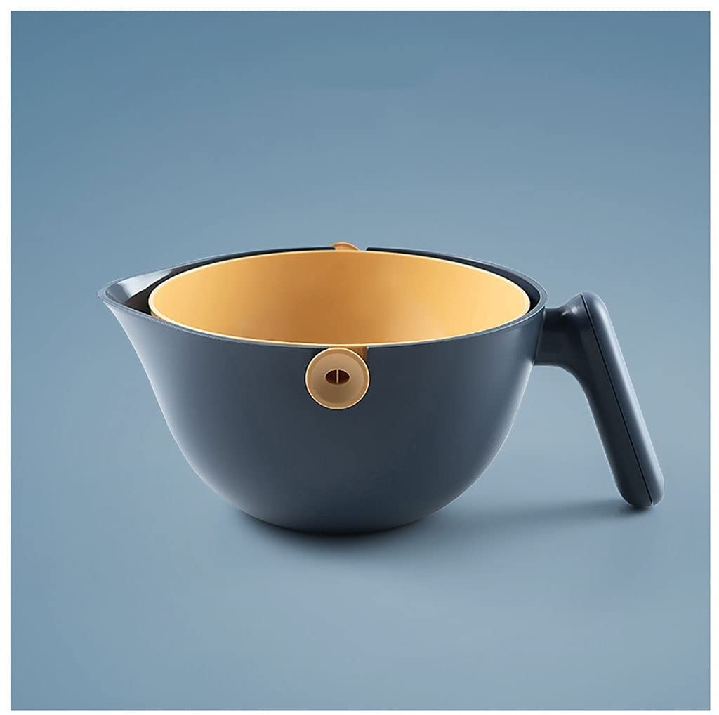 Colador, colador colador, colador cesta colador, colador fregadero colador cesta de drenaje 2 en 1 multifuncional cocina colador/colador cesta de drenaje de plástico con asa 2 L de gran capacidad extr