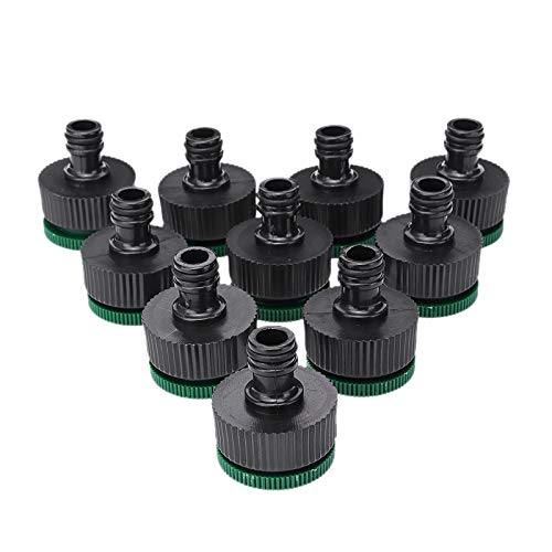 TOOGOO Garden Lawn Water Hose Pipe Fitting Bulk 10Pcs Hi-Flo Plastic Universal Tap Adaptor 18Mm Connector