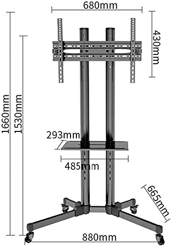 Soporte móvil para TV 32" a 70" con ruedas y bandeja miniatura 2