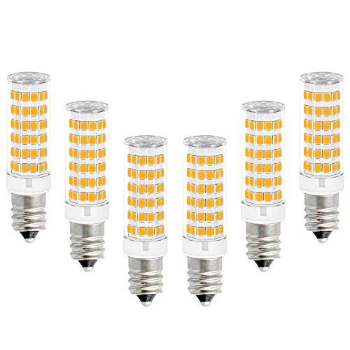 Super Bright 7W E12 SES LED Small Light Bulbs Capsule Light Bulbs Corn Lamp Bulbs AC110-120V 600Lm Warm White 3000K Replace 60W Incandescent Halogen Candle Light Bulb 6 Pack by Enuotek