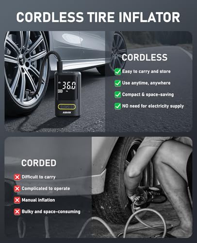 JUSUOX Cordless Tire Inflator 150PSI