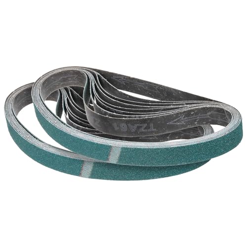 CoCud 1 x 30 Inch Sanding Belt, 15 Pcs 24/36/60/100/120 Grits Zirconia Knife Sharpener Belts Work Sharpening for Belt Sander Knife Carving Tool Metal Working