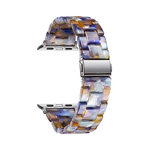 Image of BINLUN Compatible with Apple Watch Bands 38mm 40mm 41mm 42mm 44mm 45mm 46mm 49mm for Women Men Lightweight Resin Watch Straps Compatible with iWatch Series 11 /10 /9 /8 /7 /6 /5 /4 /3 /2 /1 /Ultra3 2 1 /SE3 2 1