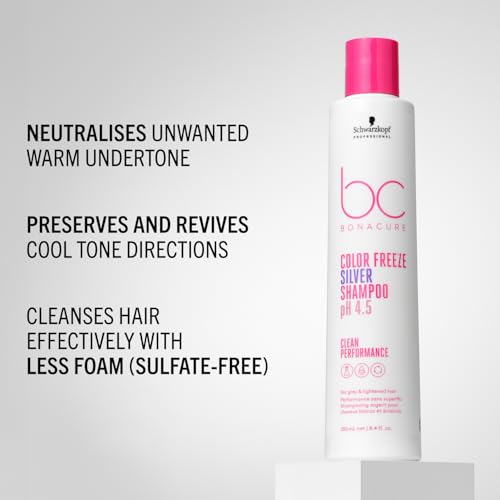 SCHWARZKOPF PROFESSIONAL BC Bonacure Color Freeze Silver Shampoo pH 4.5 Clean Performance 250 ml