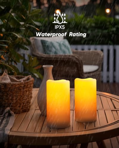 Image of Homemory Solar Candles Outdoor Waterproof, Sensor Only, Dusk to Dawn, 3 inchx5 inch