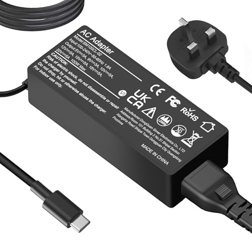 USB C Laptop Charger, 100W AC Laptop Power Adapter Compatible with MacBook,Lenovo, ThinkPad, HP, Asus, Acer,MSI, Dell,Toshiba,Universal Chromebooks Type C Power Cord