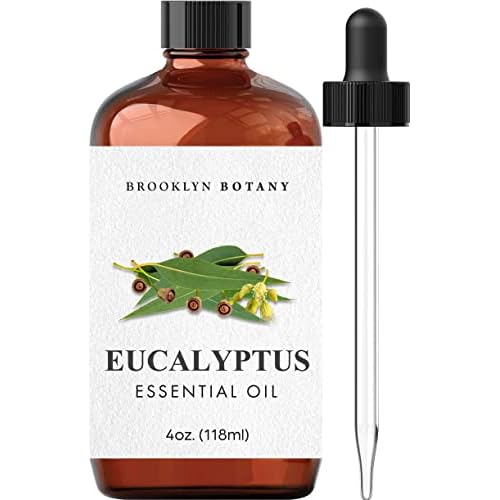 Brooklyn Botany Eucalyptus Essential Oil – Huge 4 Fl Oz – 100% Pure and Natural – Premium Grade with Dropper – for Aromatherapy and Diffuser