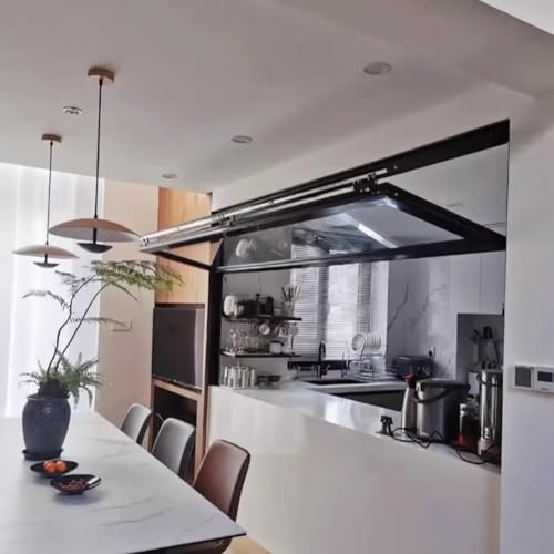 Ventana plegable con vidrio templado de seguridad y marco de aluminio robusto 3