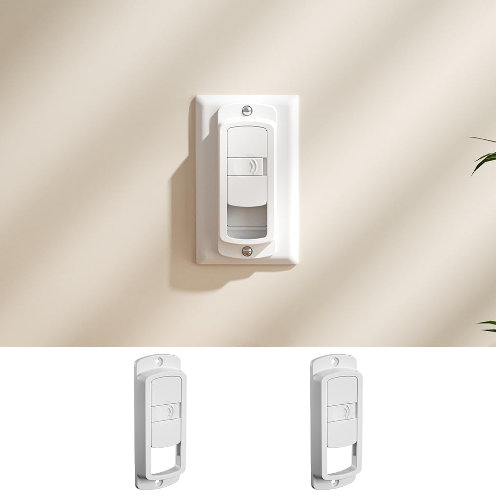 EUDMEON 2 Pack Light Switch Guard Cover,Child Proof Wall Switch Guard Baby Safety Light Switch Cover prevent from Lights Turning on/off by kids (White)