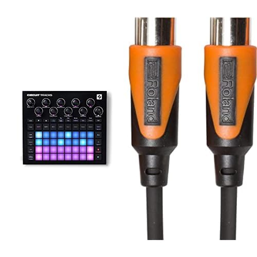 Novation Circuit Tracks avec câble MIDI Roland RMIDI-B3 d'un mètre robuste
