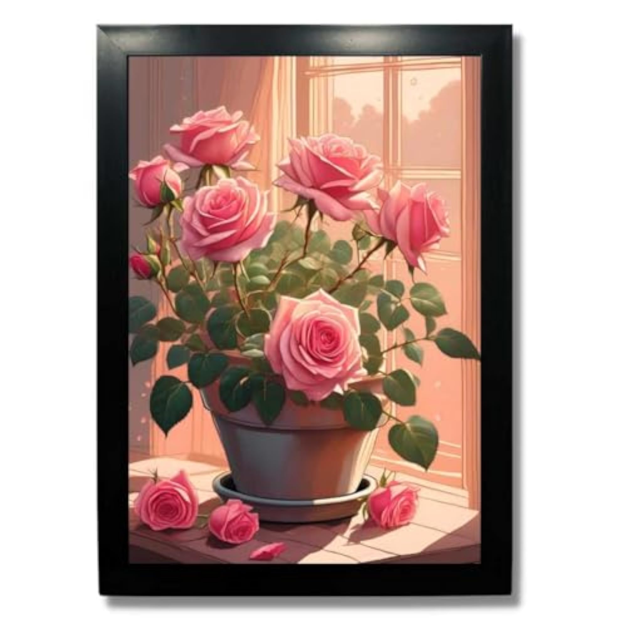 Modern Art Nature Wall Poster with Frame, Decorative Art