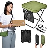 【2025Newモデル】折りたたみ椅子 コンパクト 超軽量 アルミ合金 ショルダーとカラビナ付き 持ち運び 便利 アウトドアチェア 収納袋一体型 携帯チェア キャンプ 椅子 【意匠権取得】 日本語取扱説明書付き 旅行 ハイキング お釣り 試合観戦 JPX081N