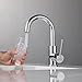 Ouen, piccolo rubinetto da cucina con una sola mano, rubinetto da cucina con acqua calda e fredda girevole a 360 gradi, rubinetto cromato adatto per rubinetto da bar o lavandino