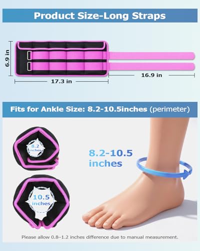 Image of Fragraim Adjustable Ankle Weights 1-3 /4 /5 /6 /8 /10 /12 /15 /20 LBS Pair with Removable Weight for Jogging, Gymnastics, Aerobics, Physical Therapy