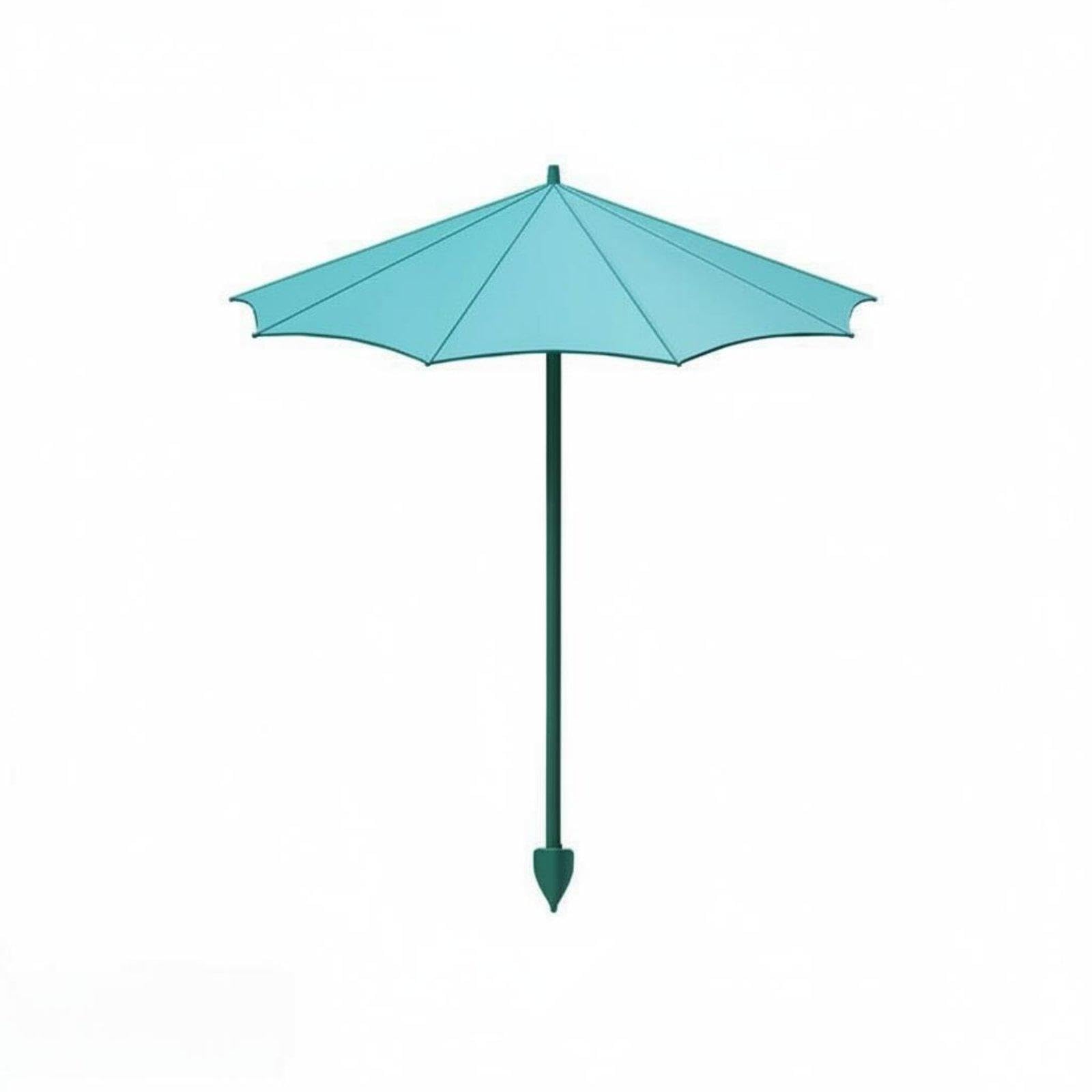 Umbrella Fiberglass Pole Plant Shade Umbrella Ground Stake Flower Pot Rain Cover for Gardeners, Balcony, Patio Peacock Blue 34CM-picture-24