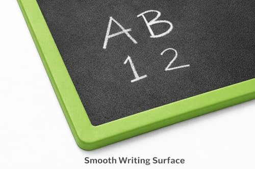 Image of YAJNAS Double Sided Blackboard Slate Chalkboard Slate | Pre-Writing Toys for Kids, 12x10 Inch (30x25 cm), Learning Board with Colourful Frame, Educational Writing and Drawing Tool for Kids
