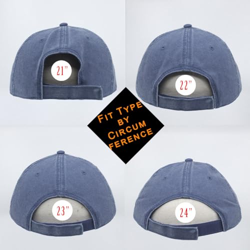Image of Classic Washed Cotton Baseball Cap - Vintage Adjustable Dad Hat, Curved Bill for Men Women, Outdoor Everyday Wear