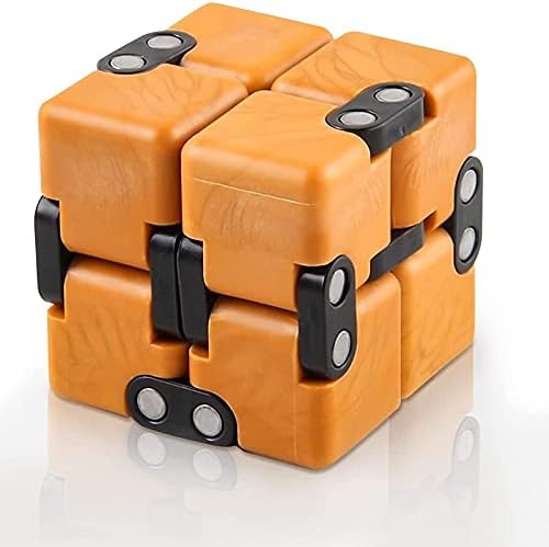 EA Gift EA Infinity Cubes Best Fidget Toys for Stress and Anxiety Relief, Mini Fidget Cube Easy to Carry, Anxiety Cube is a Unique Hand-Held Gifts Idea for Various Events (Yellow), 8cm x 4cm x 2cm