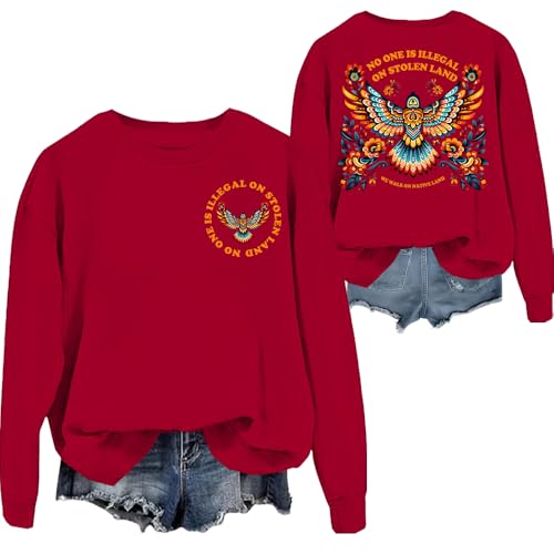 Sweat-shirt No One Is Illegal On Stolen Land en coton