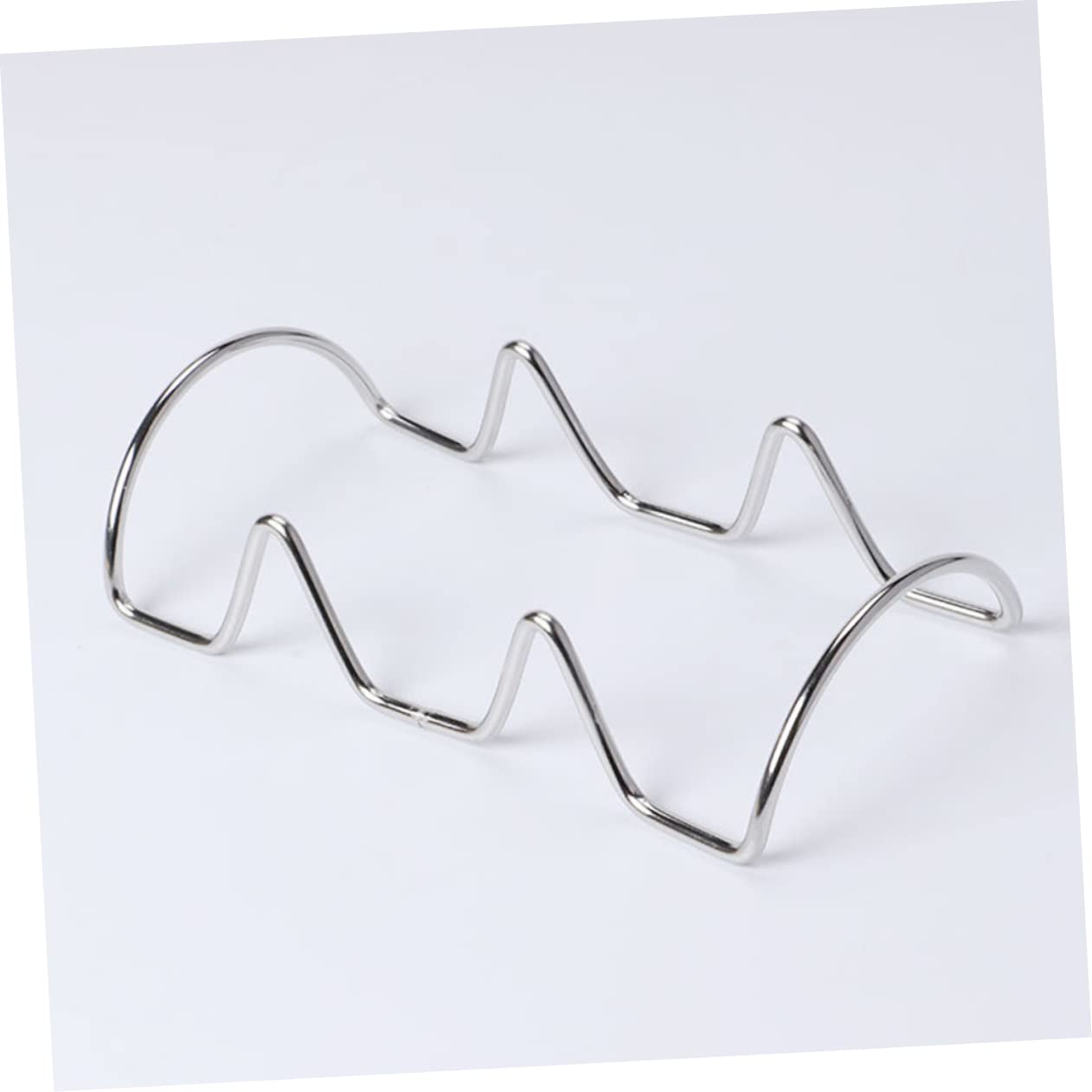 Garneck 2pcs Taco Holder Prensa Para Tortillas Taco Rack Holder Taco Tray Holder Comal for Tortillas Taco Stands Holder Soft and Hard Taco Shells Taco Stand Rack Mexican Corn Silver