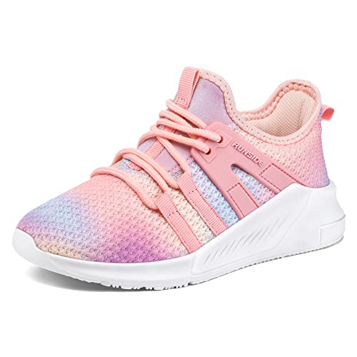 Runside Girls Lightweight Sneakers Kids Tennis Sports Shoes Lace-Up For Running/Walking (Toddler/Little Kid/Big Kid) #TOP30