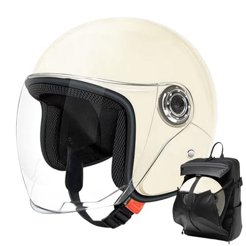 Casco de moto contra el calor y sudor: media carcasa transpirable con visera protectora 6