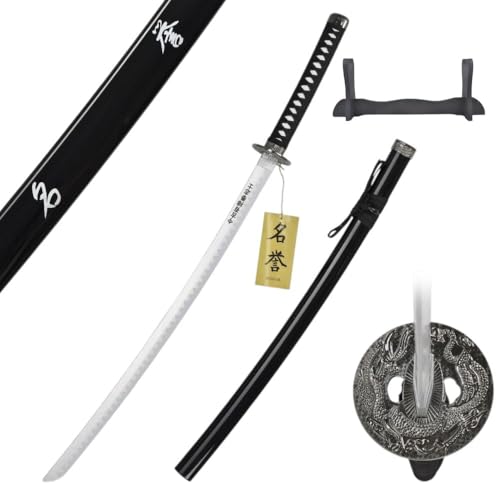 57 SPECIAL REPLICAS Katana Sword 103 cm - Decorative Bamboo Katana with Scabbard & Display Stand - Handcrafted Japanese Replica JT10316