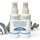 Cleanpure Antimicrobial Hypochlorous Mouth Spray, Protects Teeth & Gums, Relieves Dry Mouth, Oral Thrush, All Natural, Alcohol Free (100ml 2pack)