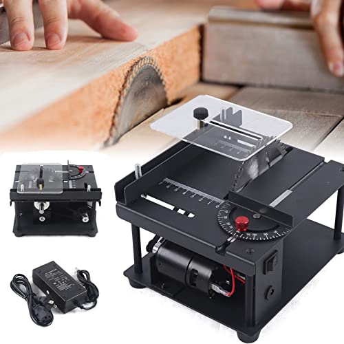 Miniature Precision Electric Curve Table Saw,200W 8500/Min Portable Diy Saw Table Saw Cutting Set 0-90 Angle Cutting 7-Level Speed Adjustable Multi-Function Table Saw 1.3In Cutting Depth #TOP13
