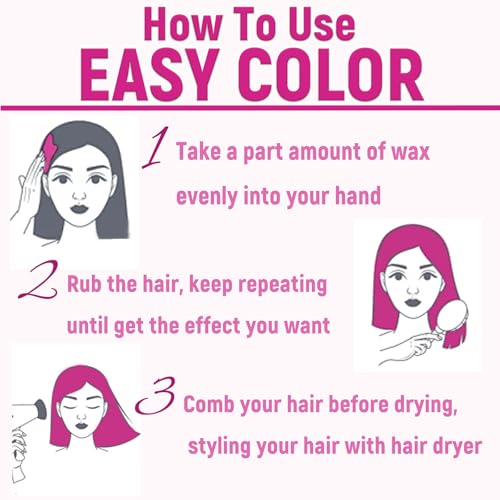 Tinte temporal para cabello color rosa 3.4 fl oz miniatura 4