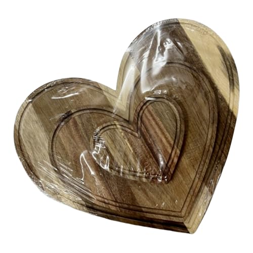 GjnjfdF Cardoni di affettazione, cartine di salumi a di cuore, per insalata di legno, tagliere rustico per decorazione della cucina, vassoio da campeggio da picnic da fattoria