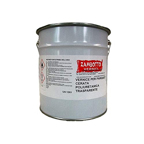 ZAMBOTTO VERNICI Pintura para parqué de poliuretano tixotrópica transparente + catalizador (3 l + 1,5 l, brillante)
