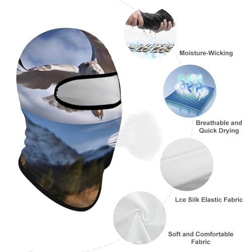 Balaclava con Estampado de Animales y Paisajes para Hombres y Mujeres, Máscara Facial Antisolar Transpirable con Cobertura Total para Senderismo, Ciclismo, Correr y Conducir miniatura 3