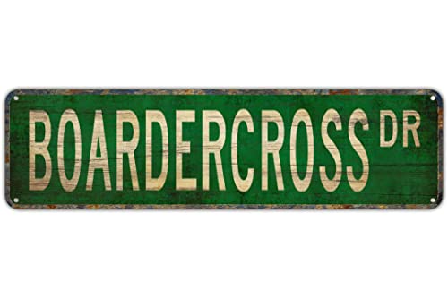 Street sign Boardercross Boardercross Gift Boardercross Sign Snowboard Street...