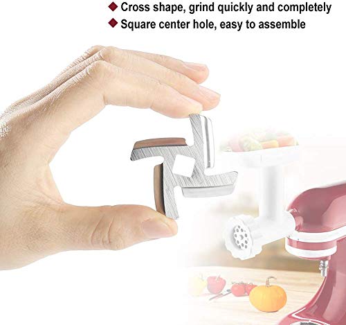 Image of Meat Grinder Blade Stainless Steel Knife Cutter Compatible with Size 5 Meat Grinder /Stand Mixer